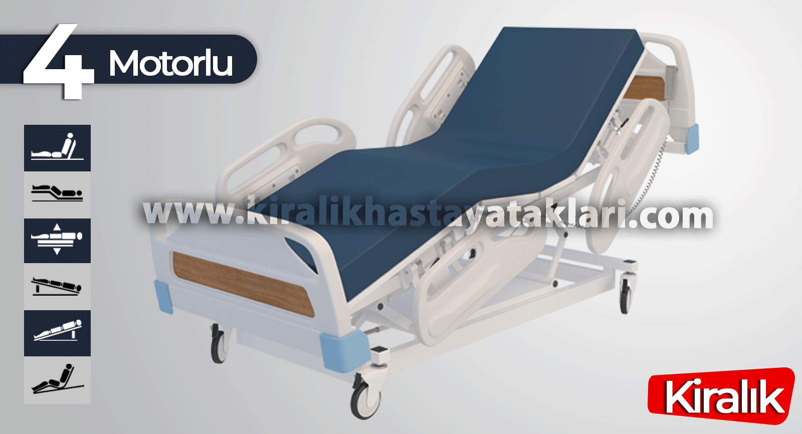 4 Motorlu Hasta Yatağı Kiralama
