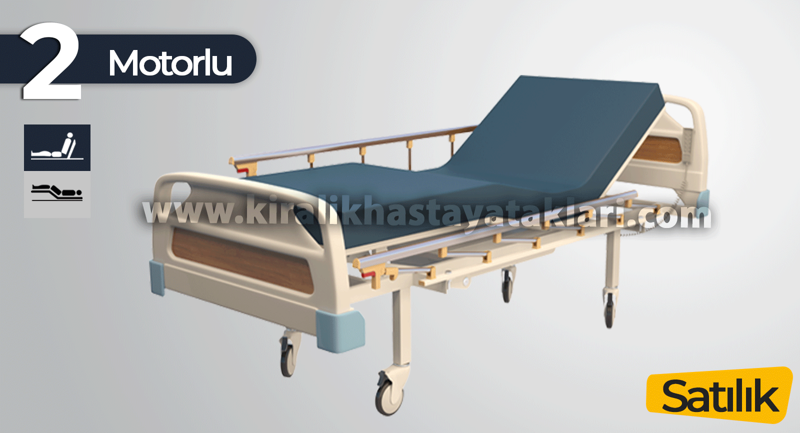 2 Motorlu ABS Hasta Yatağı