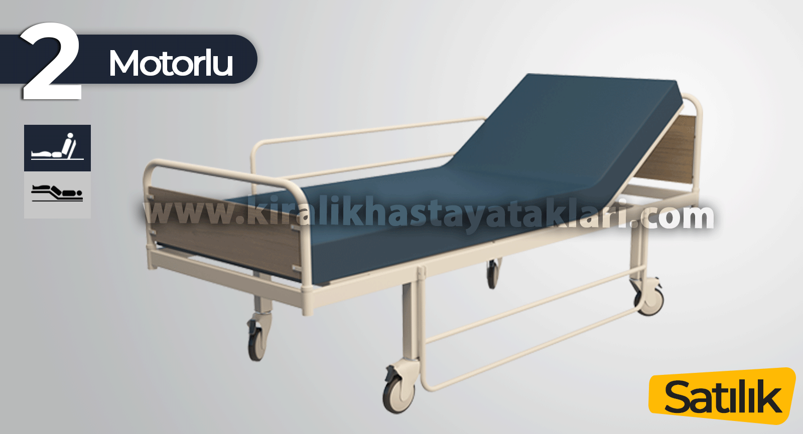 2 Motorlu Ekonomik Hasta Yatağı