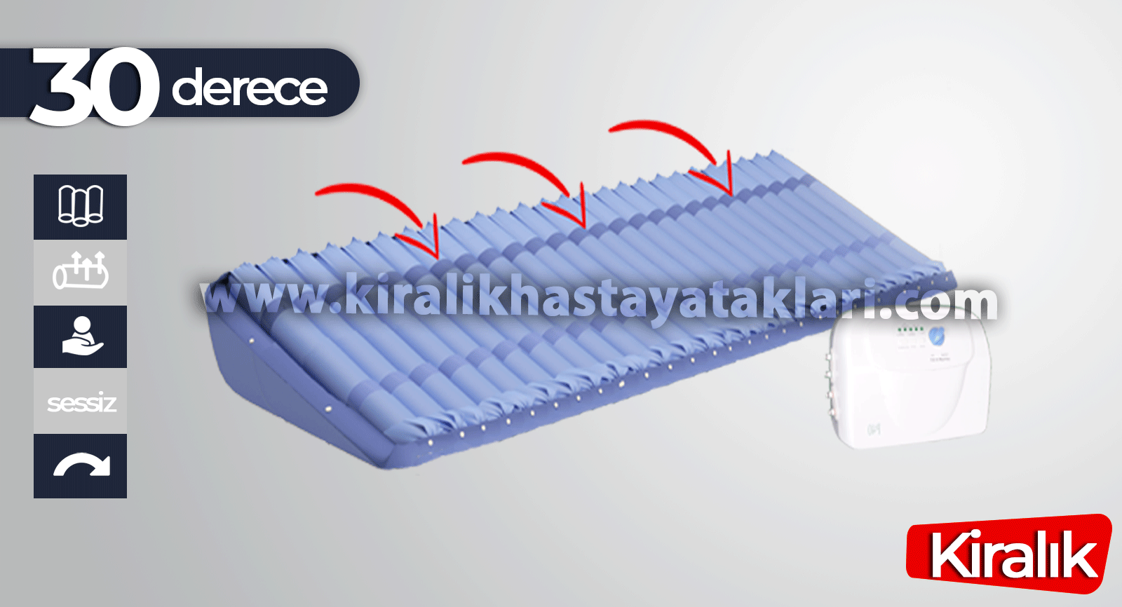 Pozisyon Veren Boru Tipi Havalı Yatak Kiralama